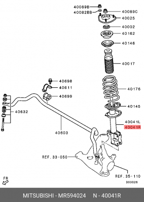 Набор для для регулировки передних стоек подвески MR594024 MITSUBISHI