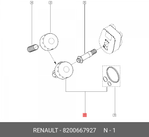 Фильтр масляный двигателя 8200667927 RENAULT