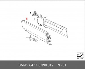 Блок управления, кондиционер 64 11 8 390 012 BMW
