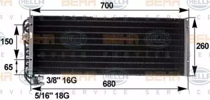 Конденсатор, кондиционер 8FC351300081 HELLA