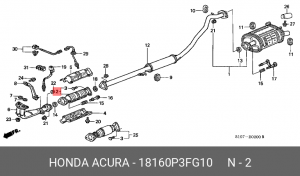 Катализатор 18160P3FG10 HONDA