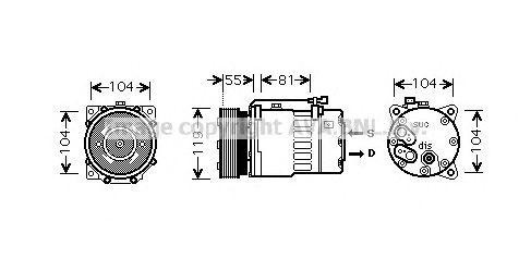 Компрессор, кондиционер VWK270 AVA
