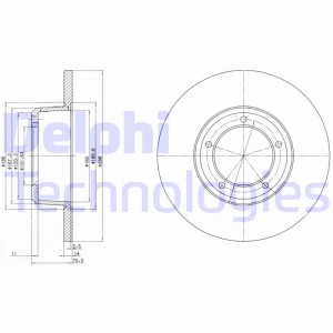 Тормозной диск BG2297 DELPHI