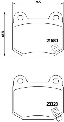 Комплект тормозных колодок, диско P56048 BREMBO