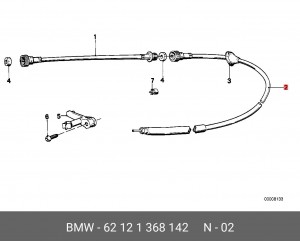 Тросик спидометра 62 12 1 368 142 BMW