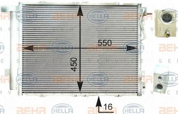 Конденсатор, кондиционер 8FC351303061 HELLA