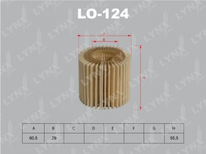 Фильтр масляный двигателя LO-124 LYNXAUTO