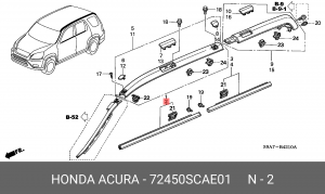 Молдинг двери 72450SCAE01 HONDA
