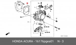 Прокладка дроссельной заслонки 16176PGEA01 HONDA