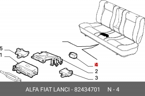 Реле, противоблокировочное устройство 82434701 ALFA FIAT LANCIA
