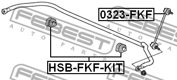 Стойка стабилизатора 0323-FKF FEBEST