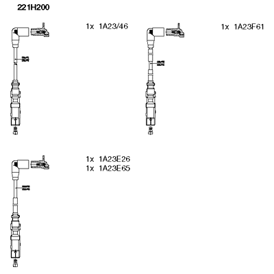 Ккомплект проводов зажигания 221H200 BREMI