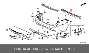 Абсорбер бампера 71570SZAA00 HONDA