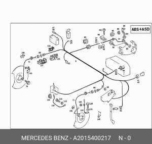 Датчик, частота вращения колеса A 201 540 02 17 MERCEDES BENZ