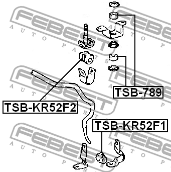 Втулка стабилизатора TSB-KR52F1 FEBEST