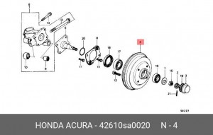 Тормозной барабан 42610SA0020 HONDA