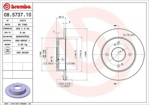 Тормозной диск 08.5737.10 BREMBO