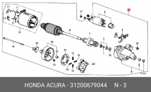 Стартер 31200679044 HONDA