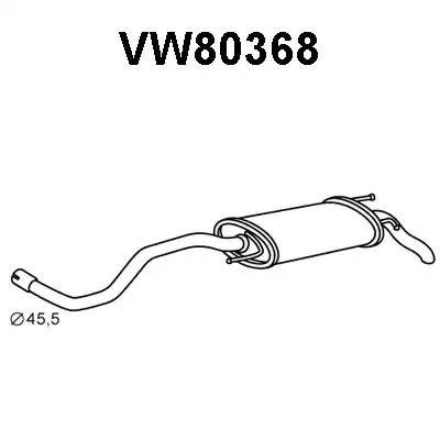 Глушитель выхлопных газов конечный VW80368 VENEPORTE