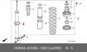 Амортизатор 52612SS0903 HONDA