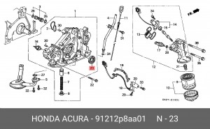 Уплотняющее кольцо, коленчатый вал 91212P8AA01 HONDA