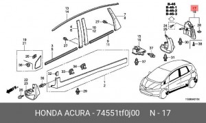 Деталь 74551TF0J00 HONDA