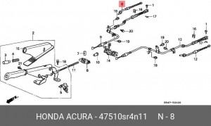 Трос, стояночная тормозная система 47510SR4N11 HONDA
