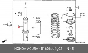 Амортизатор подвески 51606SD4G02 HONDA