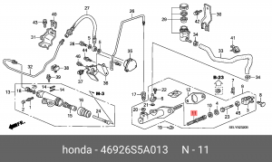 Ремкомплект, главный цилиндр 46926S5A013 HONDA