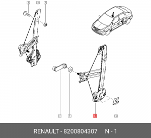 Стеклоподъемник 8200804307 RENAULT