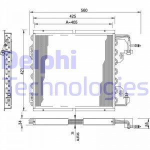 Конденсатор, кондиционер TSP0225178 DELPHI