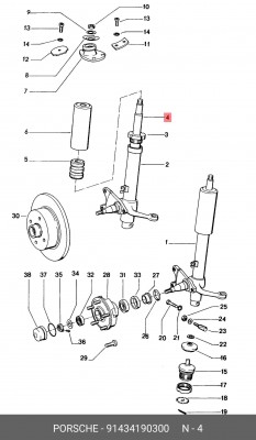 Амортизатор 91434190300 PORSCHE