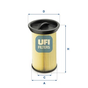 Топливный фильтр 26.005.00 UFI