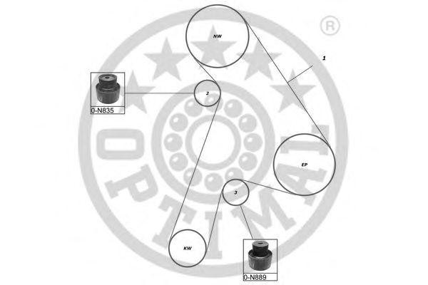Комплект ремня ГРМ SK-1143 OPTIMAL