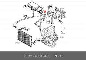 Шланг радиатора 93813433 IVECO