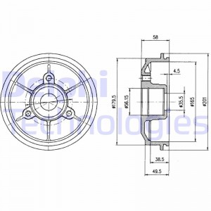 Тормозной барабан BF267 DELPHI