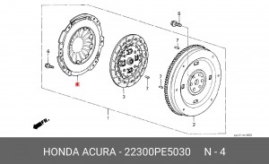 Нажимной диск сцепления 22300PE5030 HONDA