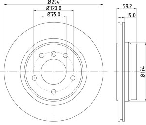 Тормозной диск MDC1384 MINTEX