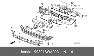 Деталь 90301SWA003 HONDA