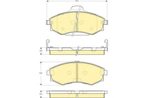 Комплект тормозных колодок, диско 6132599 GIRLING
