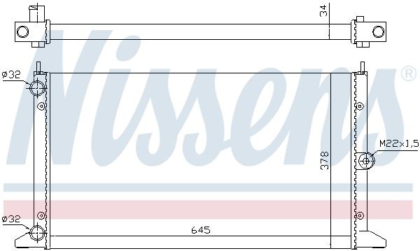 Радиатор, охлаждение двигател 67305 NISSENS