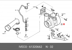 Компрессор, наддув 61320662 IVECO