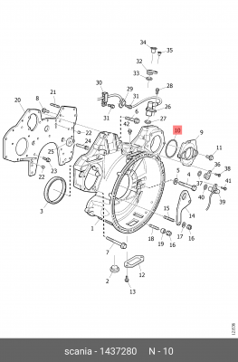 Уплотняющее кольцо 1437280 SCANIA