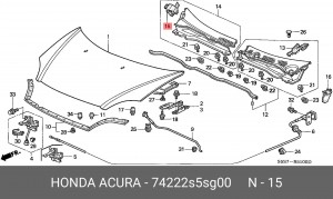 Деталь 74222S5SG00 HONDA