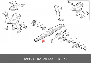 Многолистовая рессора 42126135 IVECO