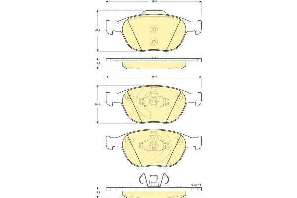 Комплект тормозных колодок, диско 6115322 GIRLING