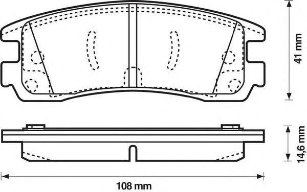 Комплект тормозных колодок, диско 573062B BENDIX JURID