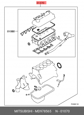 Комплект прокладок, двигатель MD978565 MITSUBISHI