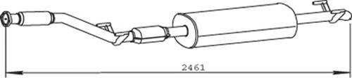 Глушитель выхлопных газов конечный 56318 DINEX