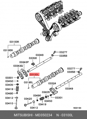 Распредвал MD350234 MITSUBISHI